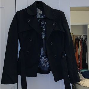 Old Navy dark navy blue peacoat with belt M size
